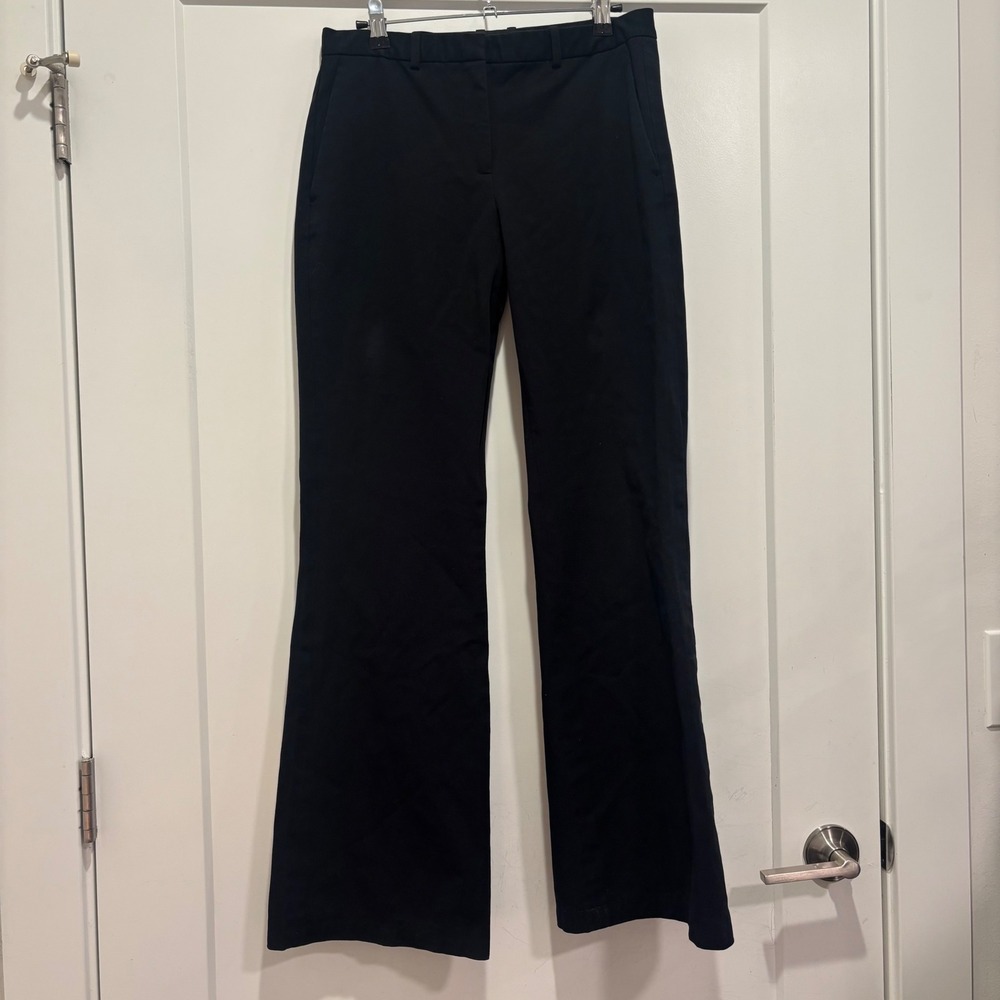 Theory Womens Black Flare Leg Dress Pants Stretch Trousers Size 4